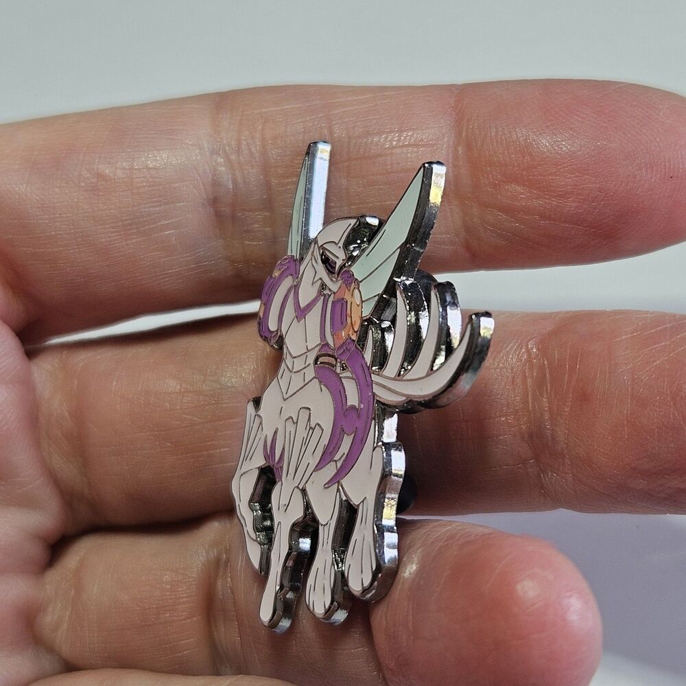 Pokemon Origin Forme Palkia Pin TCG Badge Accessories Silver Tone Pink Enamel - Picture 3 of 10